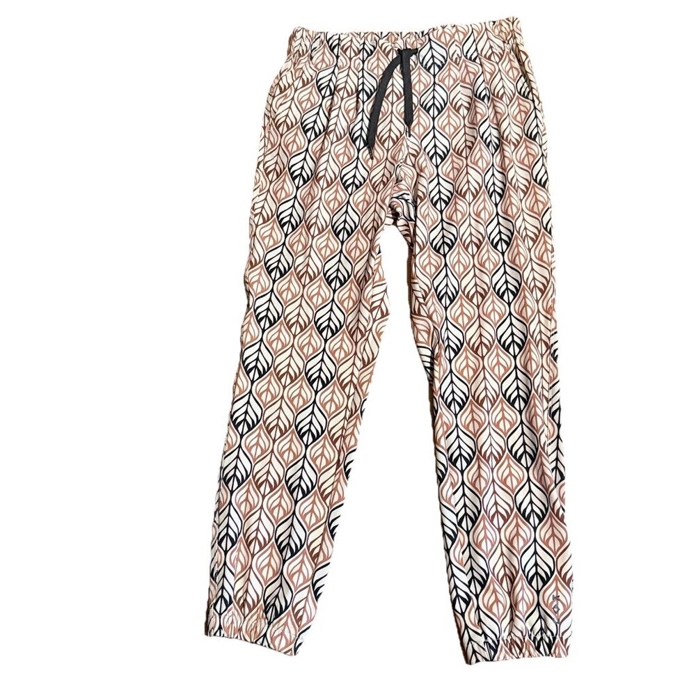 Kavu Bucerias Pants Geometric Print Womens Medium Leaf Leaves